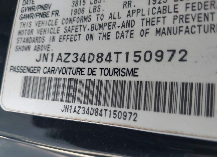 Photo 9 of 2004 Nissan 350z TOURING (VIN JN1AZ34D84T150972)