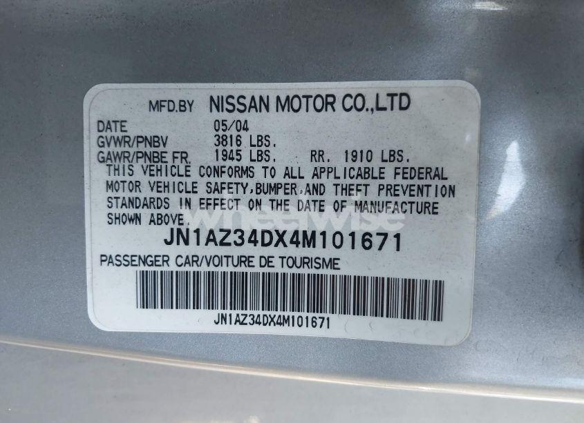 Photo 9 of 2004 Nissan 350z ENTHUSIAST (VIN JN1AZ34DX4M101671)