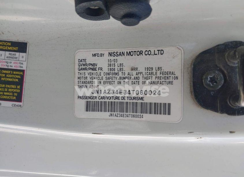 Photo 9 of 2004 Nissan 350z ENTHUSIAST (VIN JN1AZ34E34T060024)