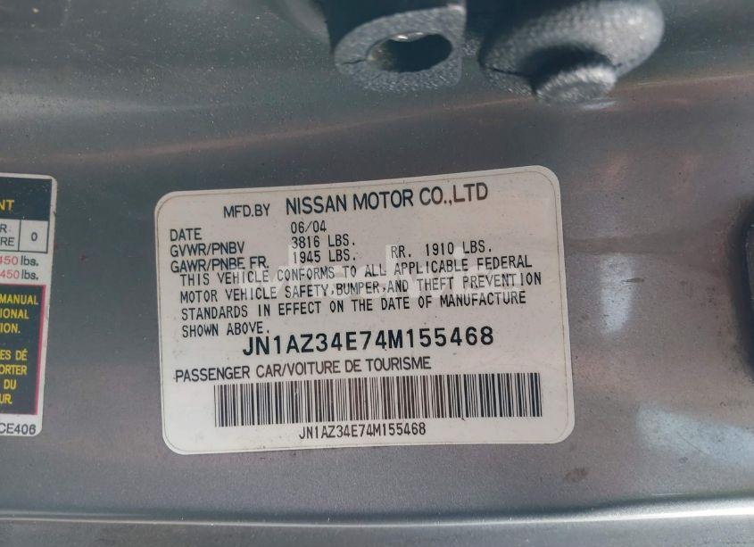 Photo 9 of 2004 Nissan 350z TOURING (VIN JN1AZ34E74M155468)