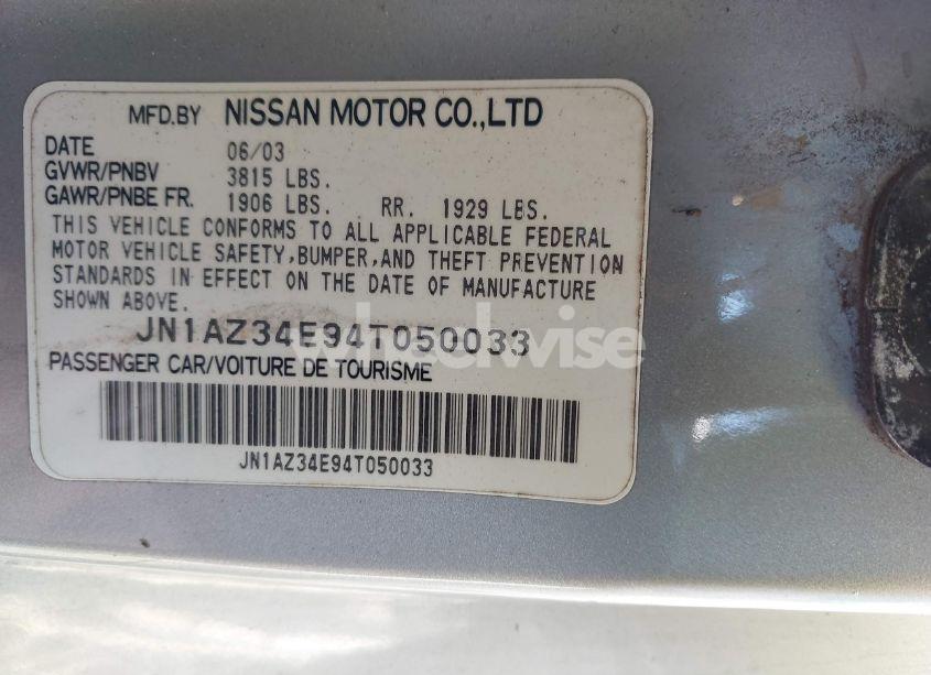 Photo 9 of 2004 Nissan 350z TOURING (VIN JN1AZ34E94T050033)