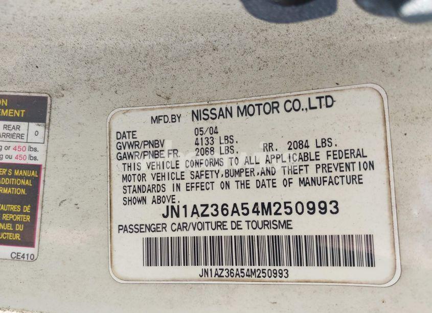 Photo 9 of 2004 Nissan 350z TOURING (VIN JN1AZ36A54M250993)