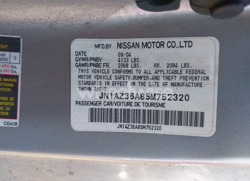 Photo 9 of 2005 Nissan 350z TOURING (VIN JN1AZ36A85M752320)