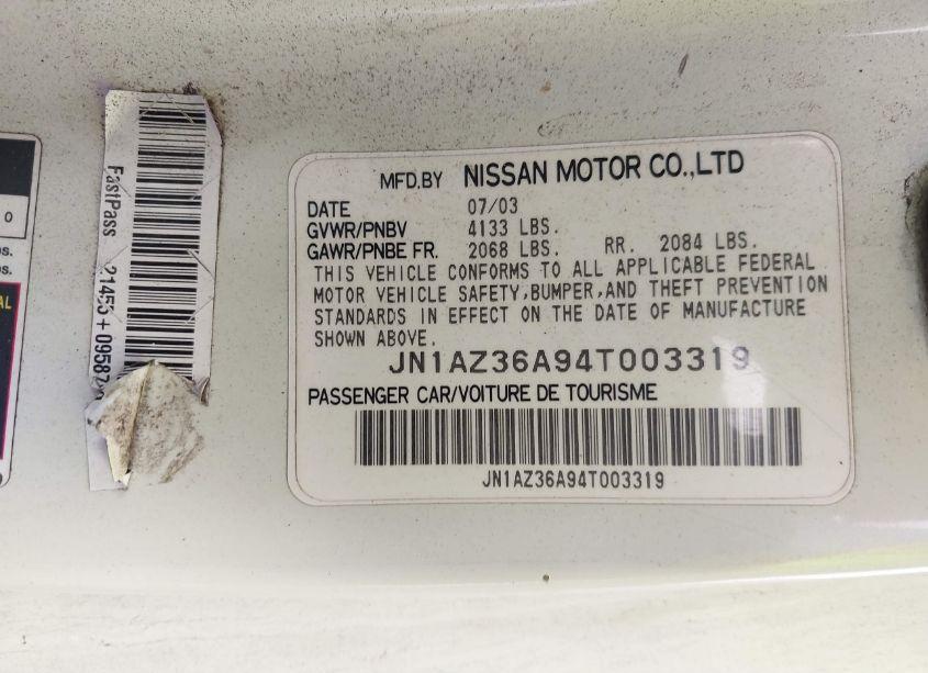 Photo 9 of 2004 Nissan 350z TOURING (VIN JN1AZ36A94T003319)