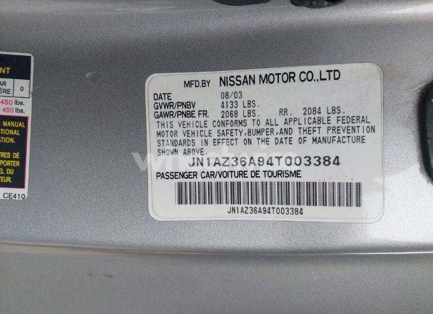 Photo 9 of 2004 Nissan 350z TOURING (VIN JN1AZ36A94T003384)