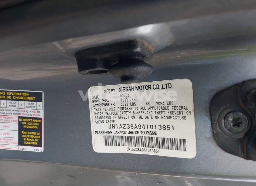 Photo 9 of 2004 Nissan 350z TOURING (VIN JN1AZ36A94T013851)