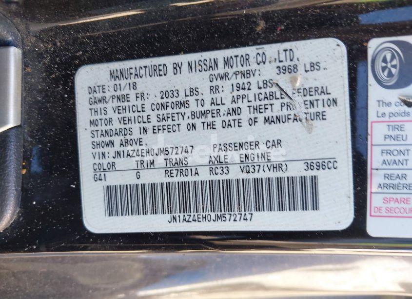 Photo 9 of 2018 Nissan 370z TOURING (VIN JN1AZ4EH0JM572747)