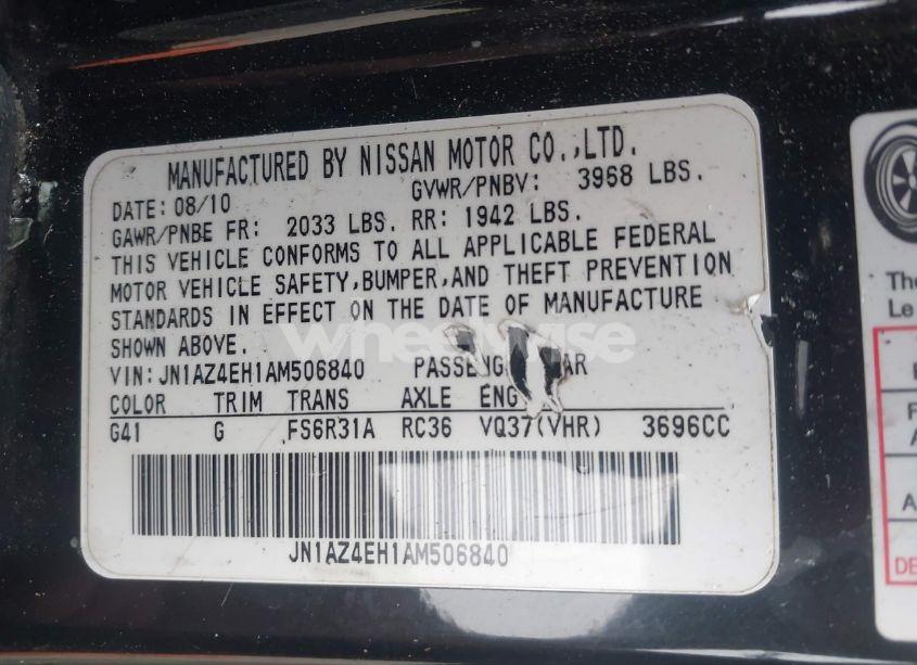 Photo 9 of 2010 Nissan 370z (VIN JN1AZ4EH1AM506840)