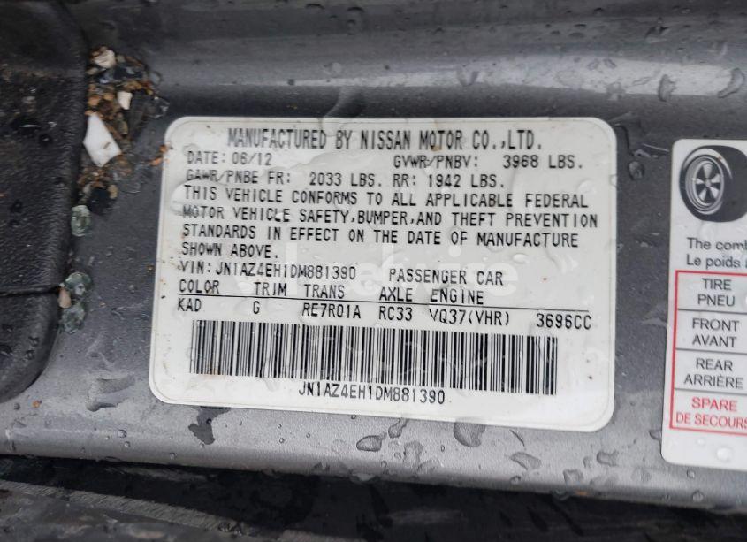 Photo 9 of 2013 Nissan 370z TOURING (VIN JN1AZ4EH1DM881390)