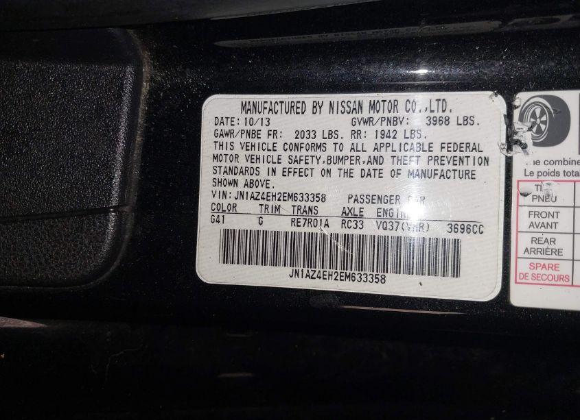 Photo 9 of 2014 Nissan 370z NISMO/TOURING (VIN JN1AZ4EH2EM633358)