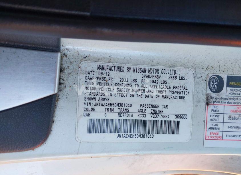 Photo 9 of 2013 Nissan 370z (VIN JN1AZ4EH5DM381040)