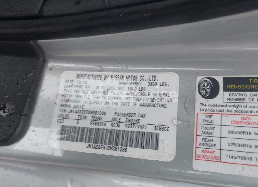 Photo 9 of 2013 Nissan 370z TOURING (VIN JN1AZ4EH7DM381296)