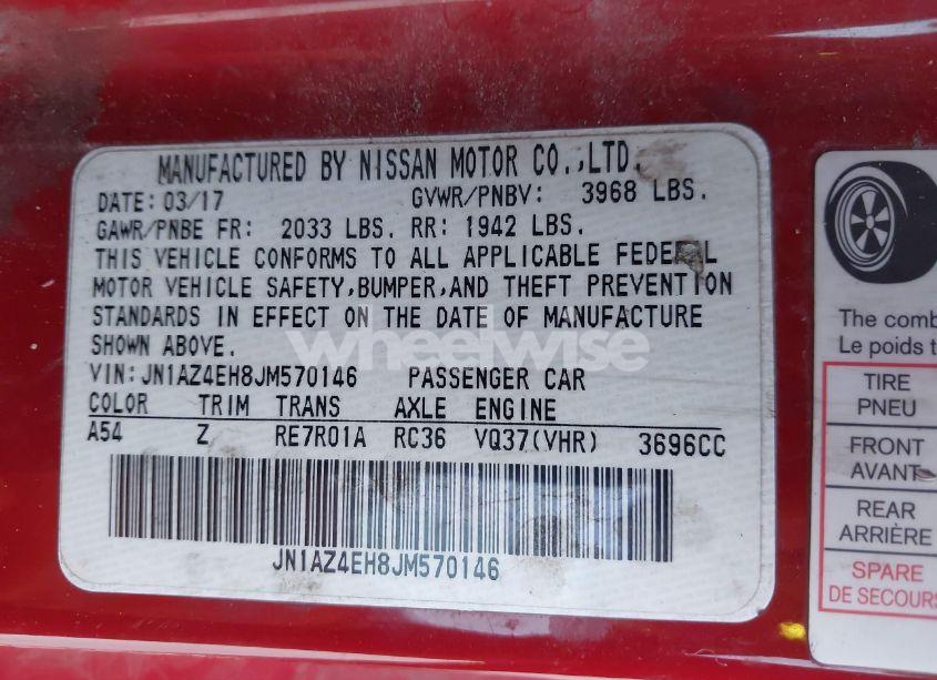 Photo 9 of 2018 Nissan 370z NISMO TECH (VIN JN1AZ4EH8JM570146)