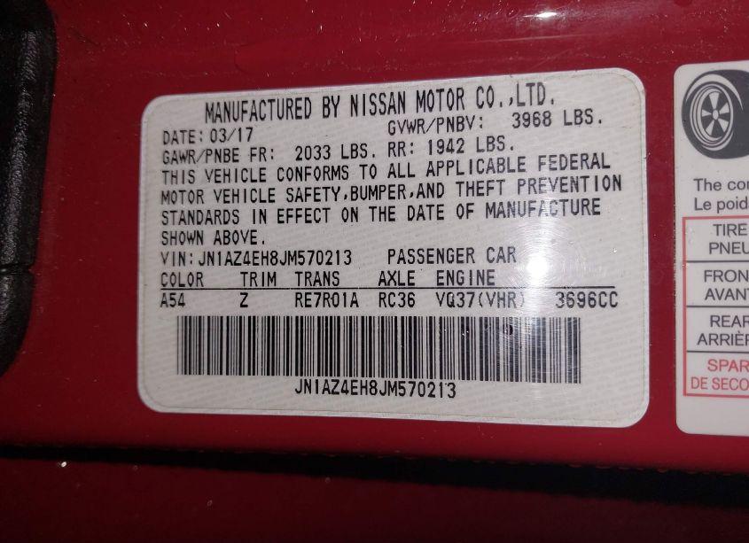 Photo 9 of 2018 Nissan 370z NISMO TECH (VIN JN1AZ4EH8JM570213)