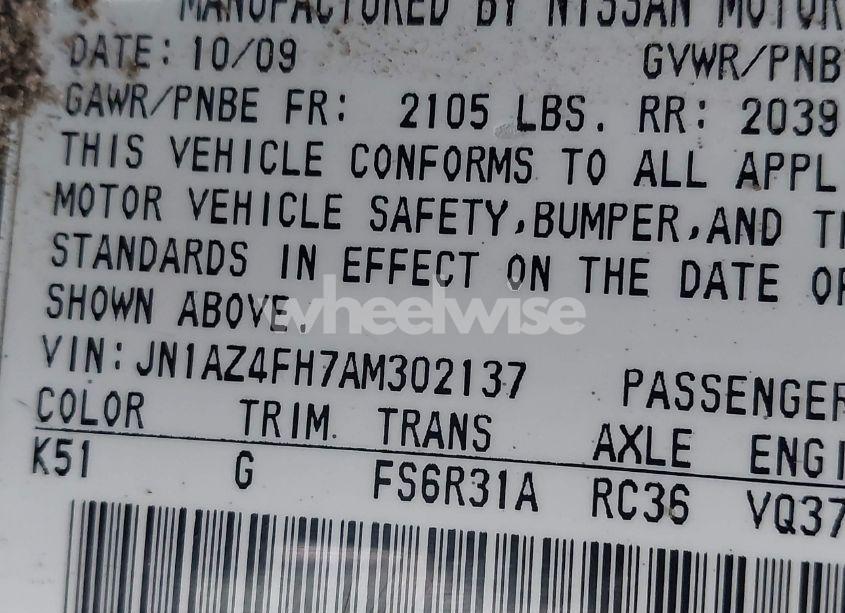 Photo 9 of 2010 Nissan 370z (VIN JN1AZ4FH7AM302137)