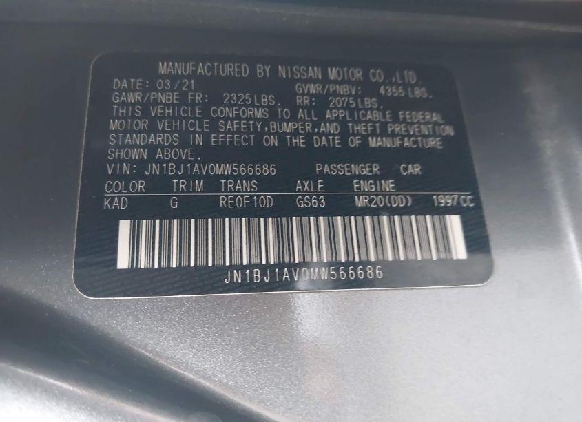 Photo 9 of 2021 Nissan Rogue SPORT S FWD XTRONIC CVT (VIN JN1BJ1AV0MW566686)
