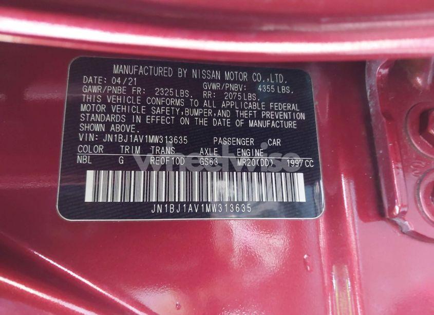 Photo 9 of 2021 Nissan Rogue SPORT S FWD XTRONIC CVT (VIN JN1BJ1AV1MW313635)