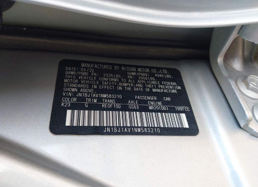 Photo 9 of 2022 Nissan Rogue SPORT S FWD XTRONIC CVT (VIN JN1BJ1AV1NW583210)