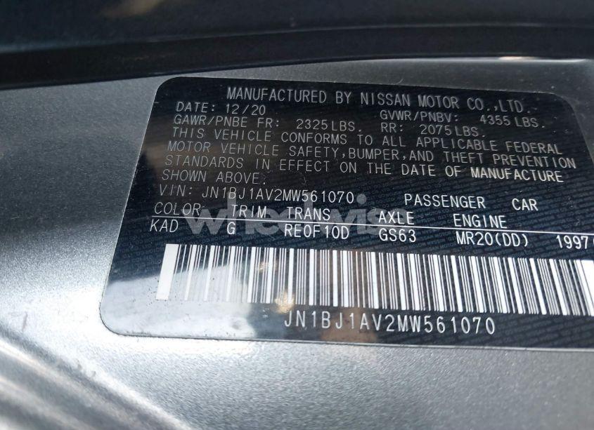 Photo 9 of 2021 Nissan Rogue SPORT S (VIN JN1BJ1AV2MW561070)