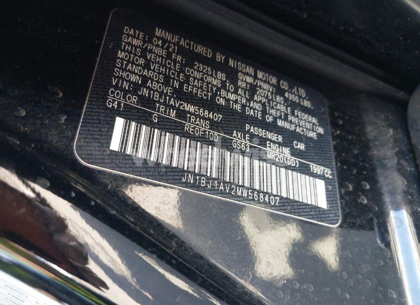 Photo 9 of 2021 Nissan Rogue SPORT S FWD XTRONIC CVT (VIN JN1BJ1AV2MW568407)