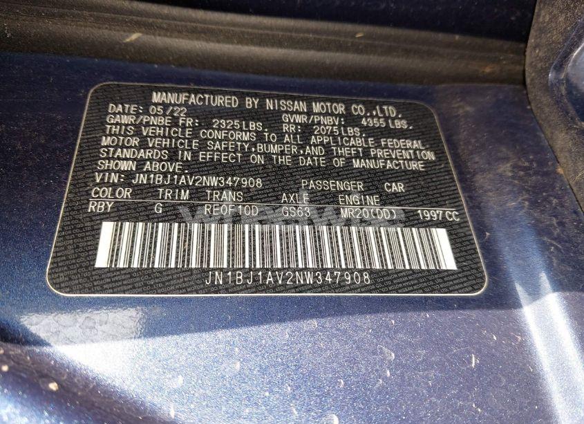 Photo 9 of 2022 Nissan Rogue SPORT S FWD XTRONIC CVT (VIN JN1BJ1AV2NW347908)