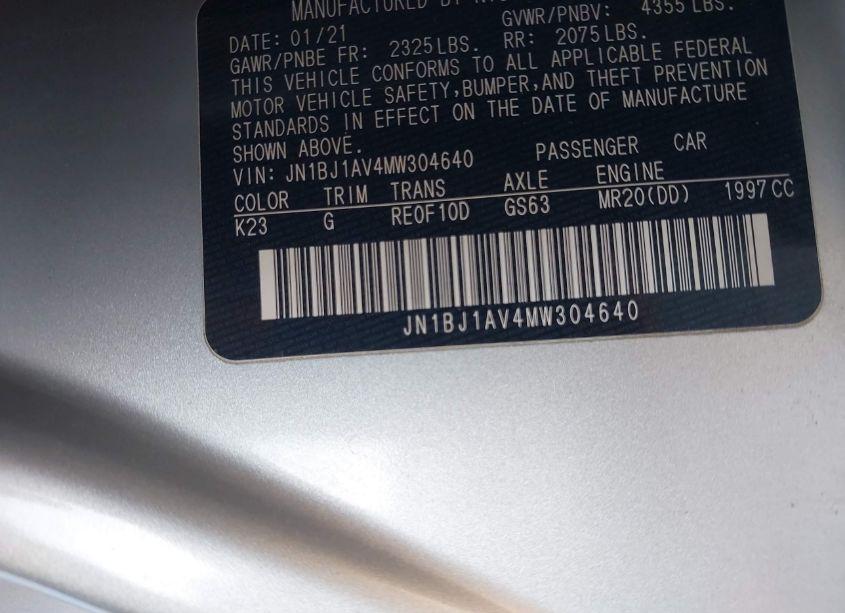 Photo 9 of 2021 Nissan Rogue SPORT S FWD XTRONIC CVT (VIN JN1BJ1AV4MW304640)