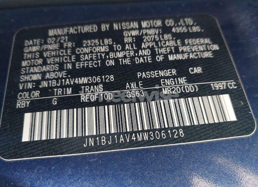 Photo 9 of 2021 Nissan Rogue SPORT S FWD XTRONIC CVT (VIN JN1BJ1AV4MW306128)