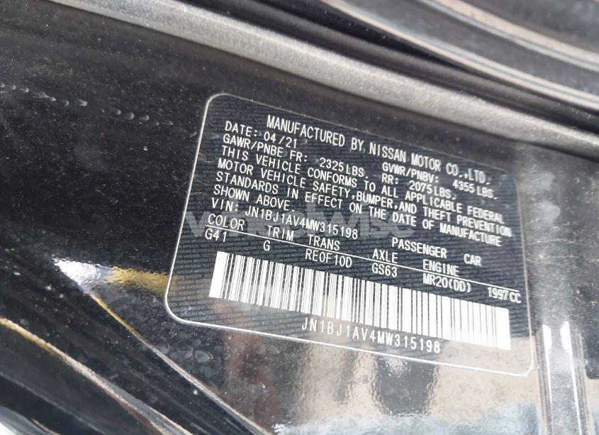 Photo 9 of 2021 Nissan Rogue SPORT S FWD XTRONIC CVT (VIN JN1BJ1AV4MW315198)