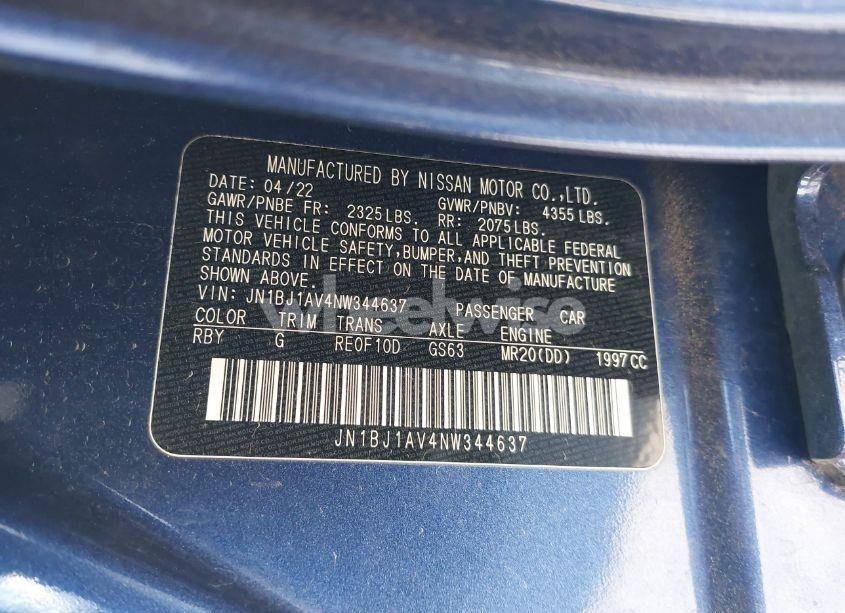 Photo 9 of 2022 Nissan Rogue SPORT S FWD XTRONIC CVT (VIN JN1BJ1AV4NW344637)