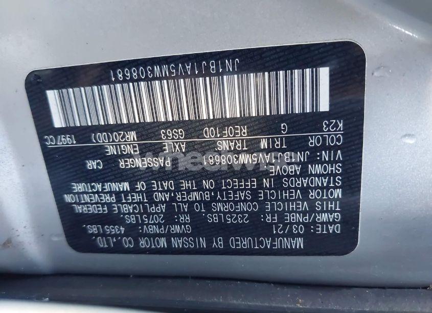 Photo 9 of 2021 Nissan Rogue SPORT S FWD XTRONIC CVT (VIN JN1BJ1AV5MW308681)