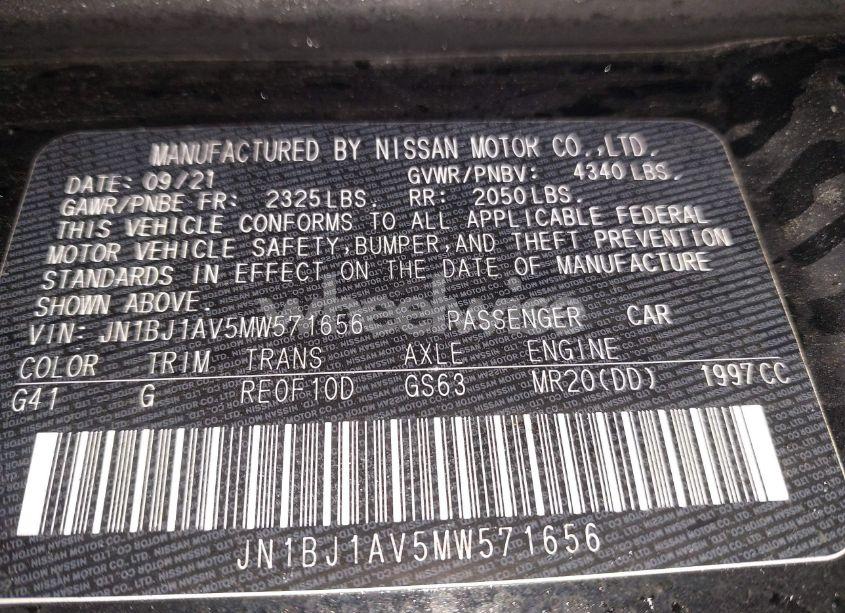 Photo 9 of 2021 Nissan Rogue SPORT S FWD XTRONIC CVT (VIN JN1BJ1AV5MW571656)