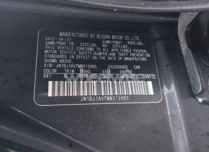 Photo 9 of 2021 Nissan Rogue SPORT S FWD XTRONIC CVT (VIN JN1BJ1AV7MW313980)