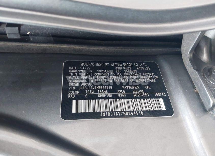 Photo 9 of 2022 Nissan Rogue SPORT S FWD XTRONIC CVT (VIN JN1BJ1AV7NW344518)