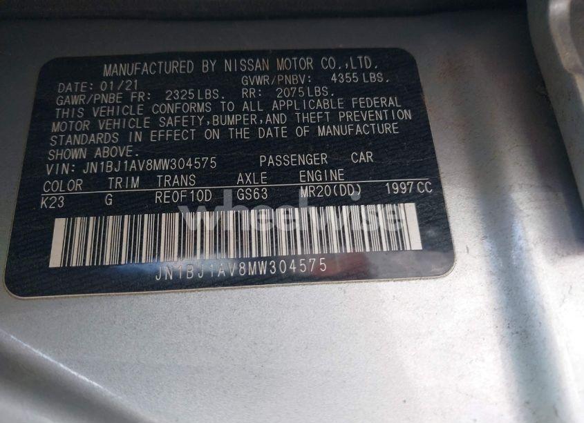 Photo 9 of 2021 Nissan Rogue SPORT S FWD XTRONIC CVT (VIN JN1BJ1AV8MW304575)