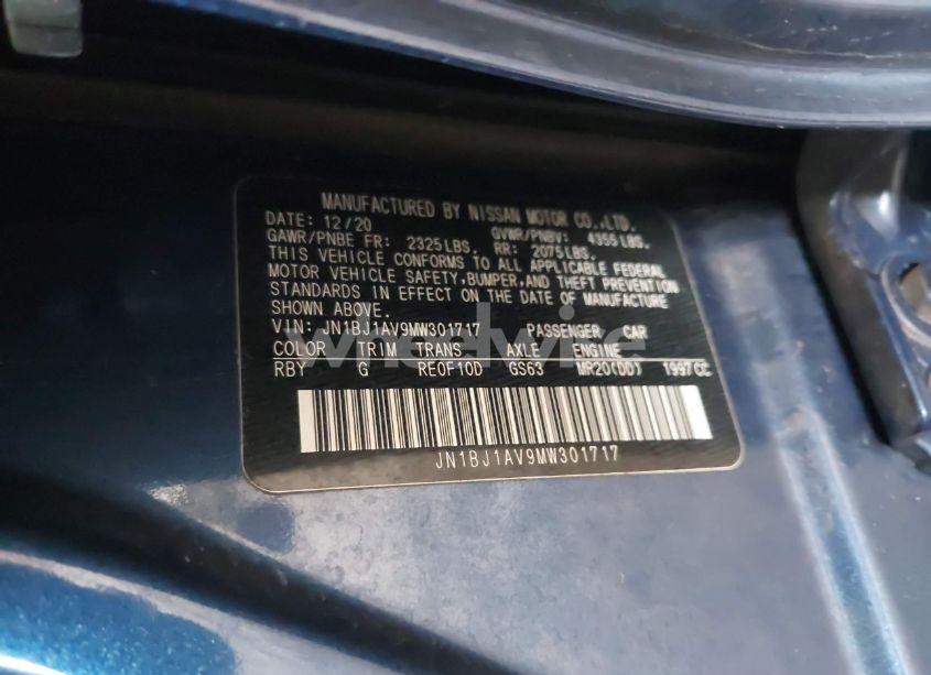 Photo 9 of 2021 Nissan Rogue SPORT S FWD XTRONIC CVT (VIN JN1BJ1AV9MW301717)