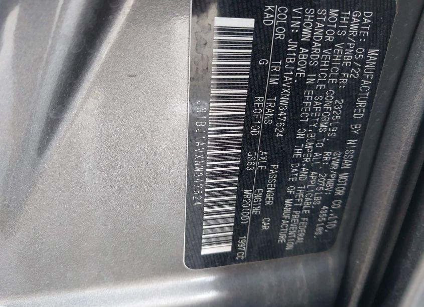 Photo 9 of 2022 Nissan Rogue SPORT S FWD XTRONIC CVT (VIN JN1BJ1AVXNW347624)