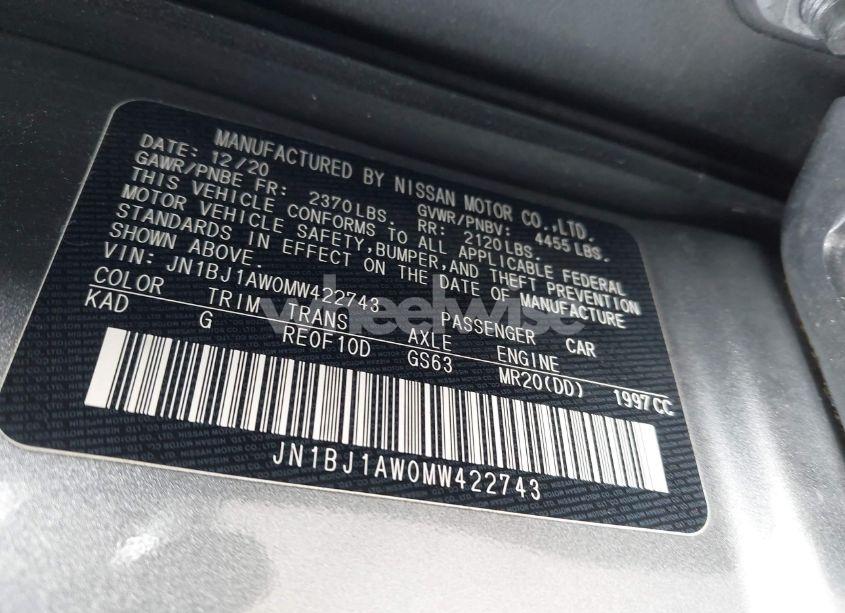 Photo 9 of 2021 Nissan Rogue SPORT S AWD XTRONIC CVT (VIN JN1BJ1AW0MW422743)