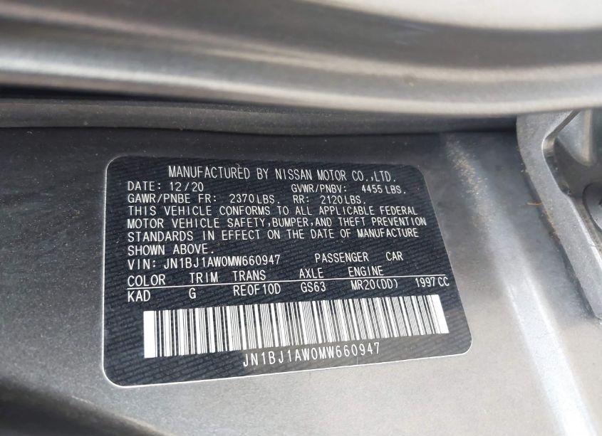 Photo 9 of 2021 Nissan Rogue SPORT S AWD XTRONIC CVT (VIN JN1BJ1AW0MW660947)