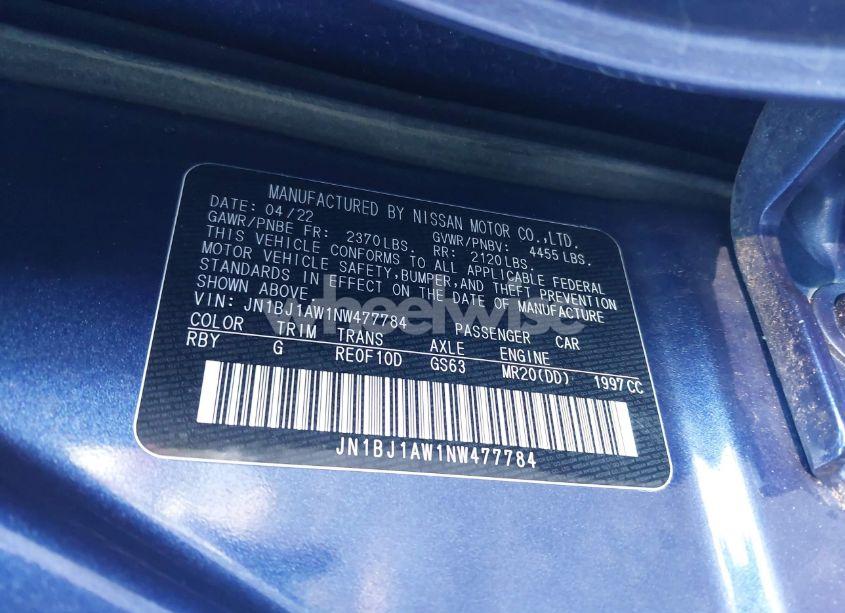 Photo 9 of 2022 Nissan Rogue SPORT S AWD XTRONIC CVT (VIN JN1BJ1AW1NW477784)