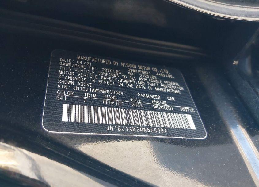 Photo 9 of 2021 Nissan Rogue SPORT S AWD XTRONIC CVT (VIN JN1BJ1AW2MW668984)