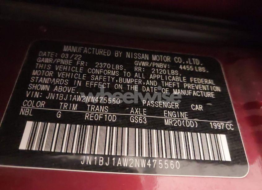 Photo 9 of 2022 Nissan Rogue SPORT S AWD XTRONIC CVT (VIN JN1BJ1AW2NW475560)