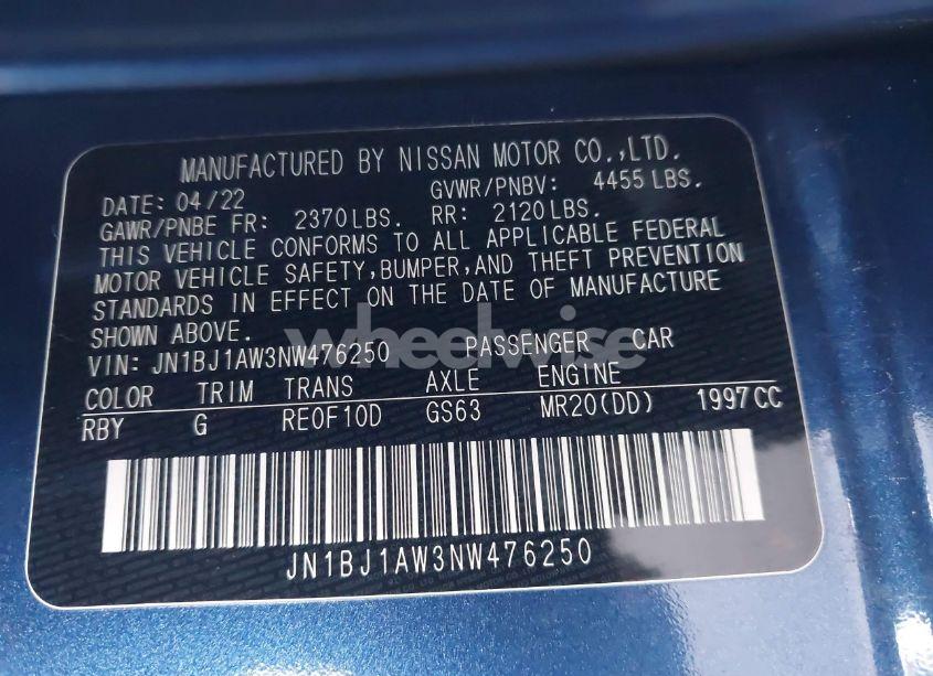 Photo 9 of 2022 Nissan Rogue SPORT S AWD XTRONIC CVT (VIN JN1BJ1AW3NW476250)