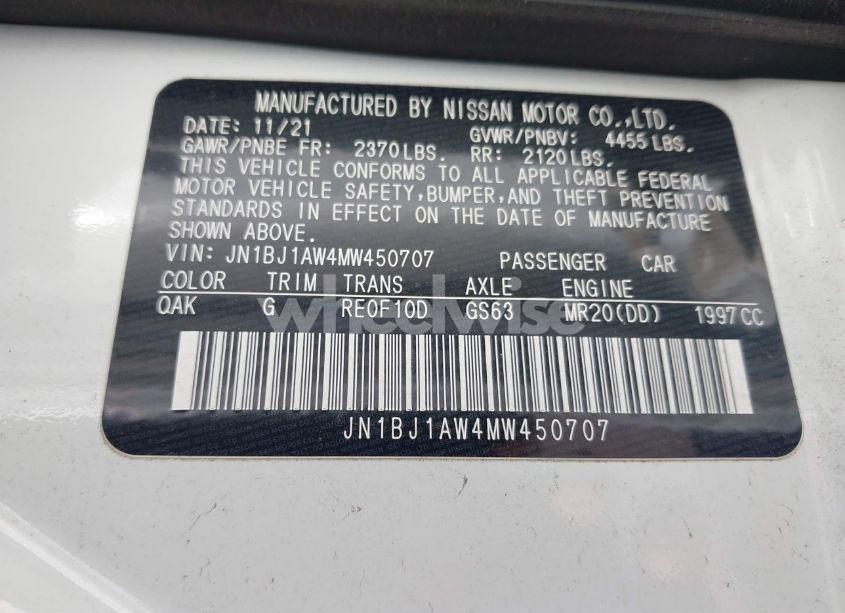 Photo 9 of 2021 Nissan Rogue SPORT S AWD XTRONIC CVT (VIN JN1BJ1AW4MW450707)