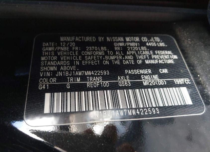 Photo 9 of 2021 Nissan Rogue SPORT S AWD XTRONIC CVT (VIN JN1BJ1AW7MW422593)