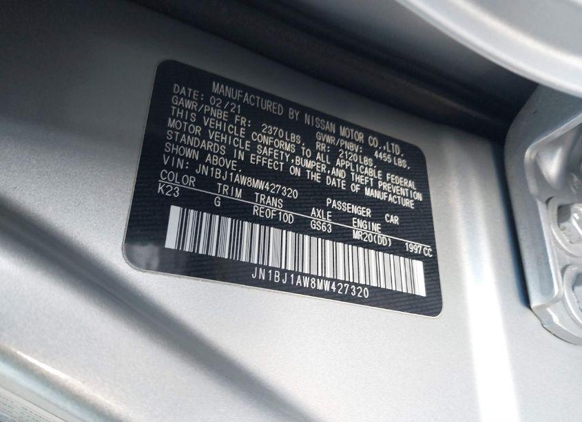 Photo 9 of 2021 Nissan Rogue SPORT S AWD XTRONIC CVT (VIN JN1BJ1AW8MW427320)
