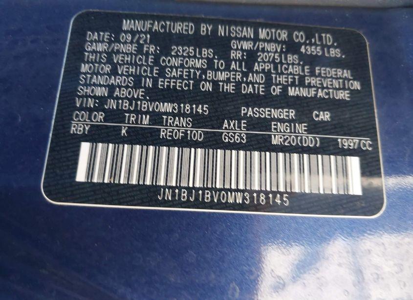 Photo 9 of 2021 Nissan Rogue SPORT SV FWD XTRONIC CVT (VIN JN1BJ1BV0MW318145)