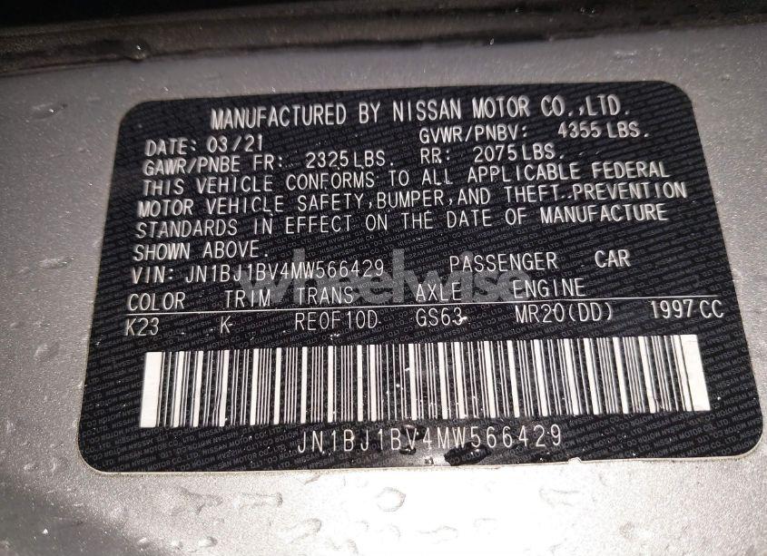 Photo 9 of 2021 Nissan Rogue SPORT SV FWD XTRONIC CVT (VIN JN1BJ1BV4MW566429)