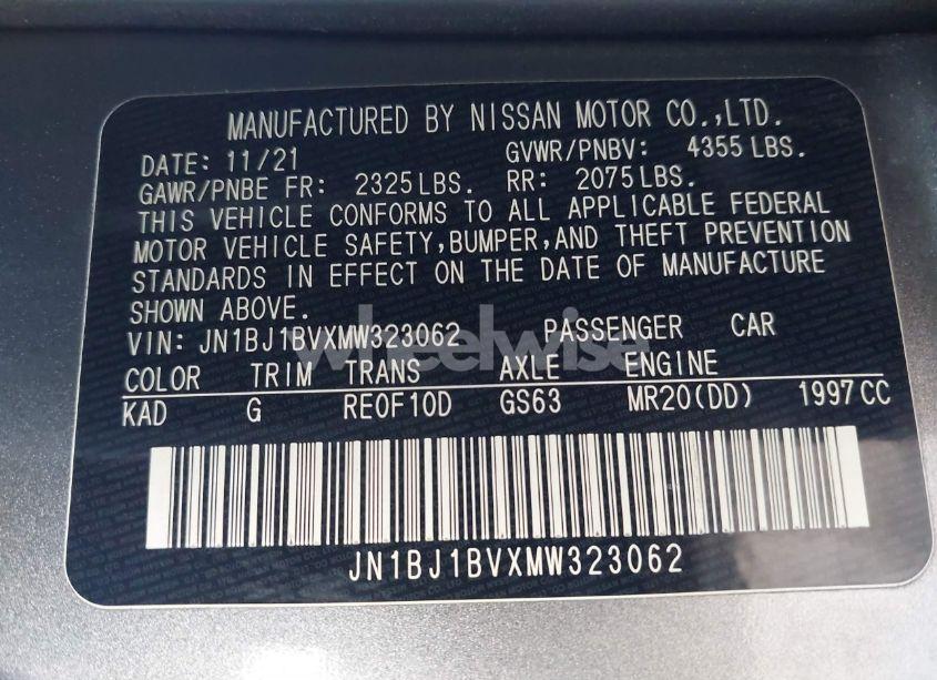 Photo 9 of 2021 Nissan Rogue SPORT SV FWD XTRONIC CVT (VIN JN1BJ1BVXMW323062)