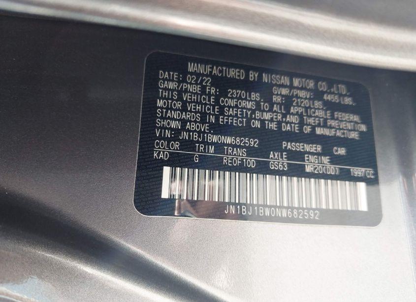 Photo 9 of 2022 Nissan Rogue SPORT SV AWD XTRONIC CVT (VIN JN1BJ1BW0NW682592)