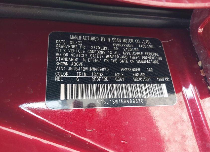 Photo 9 of 2022 Nissan Rogue SPORT SV AWD XTRONIC CVT (VIN JN1BJ1BW1NW489870)